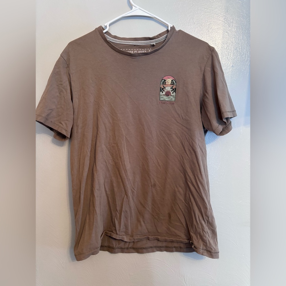 Free Planet Brown Short Sleeve Tee